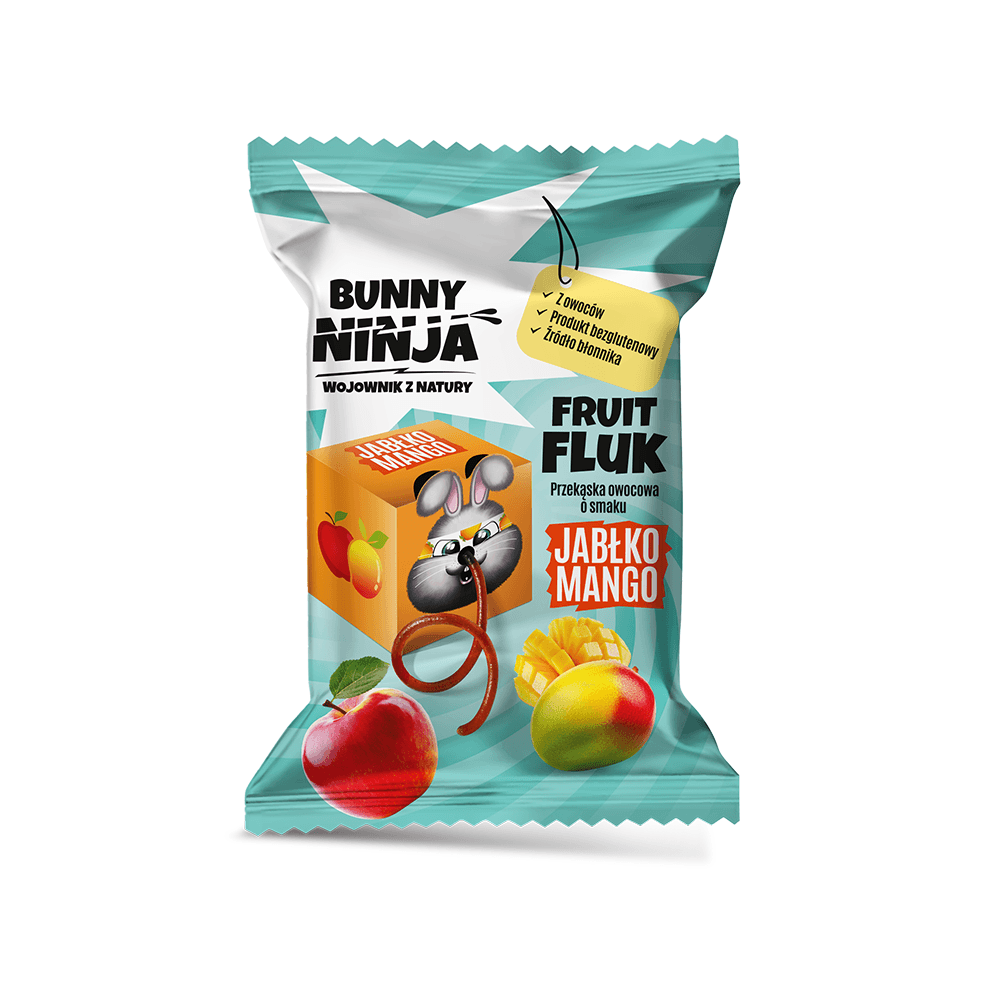 BUNNY NINJA Przekaska owocowa o smaku jablko mango. 226,00 zl/kg