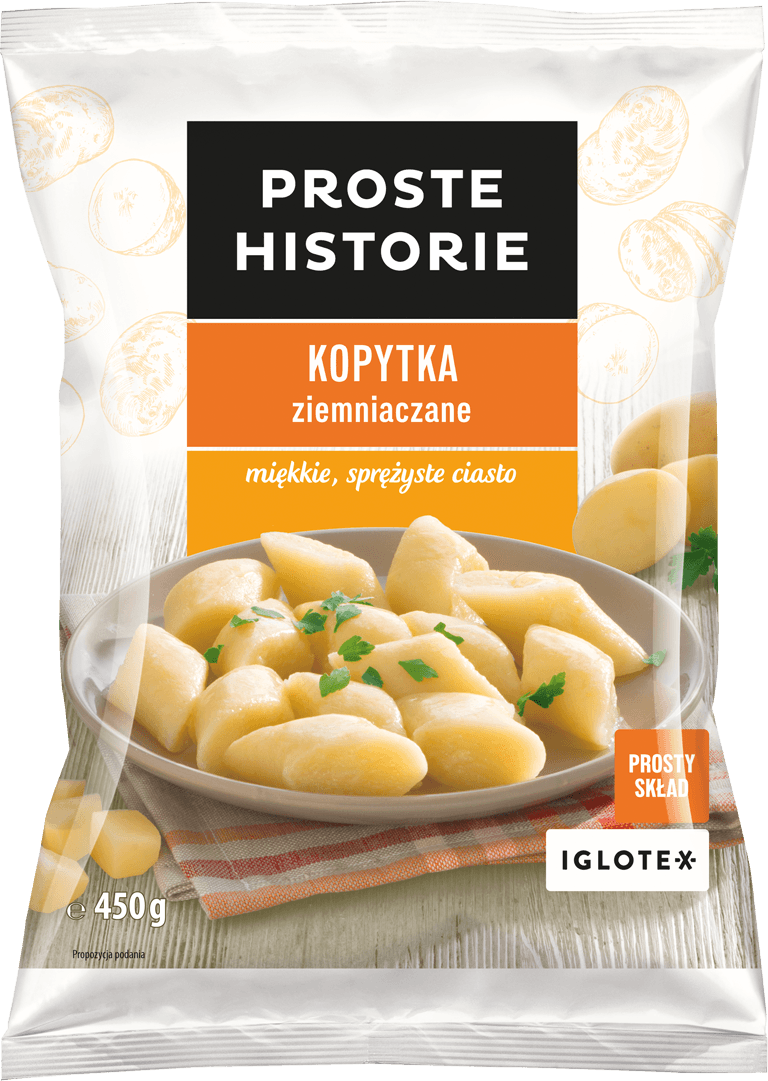 PROSTE HISTORIE Kopytka ziemniaczane. 15,53 zl/kg