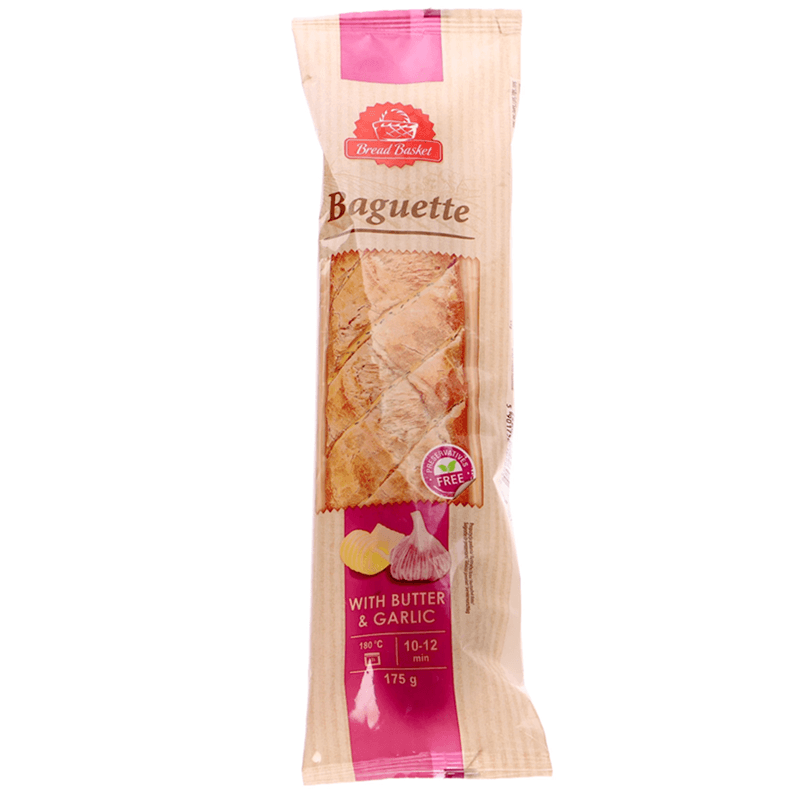 BREAD BASKET Bagietka z maslem czosnkowym. 31,37 zl/kg