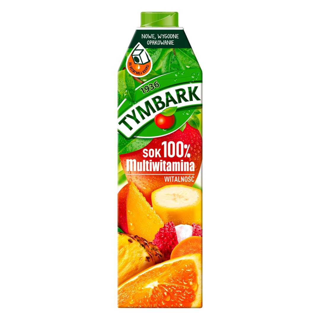 TYMBARK Sok 100% multiwitamina. 6,49 zl/l