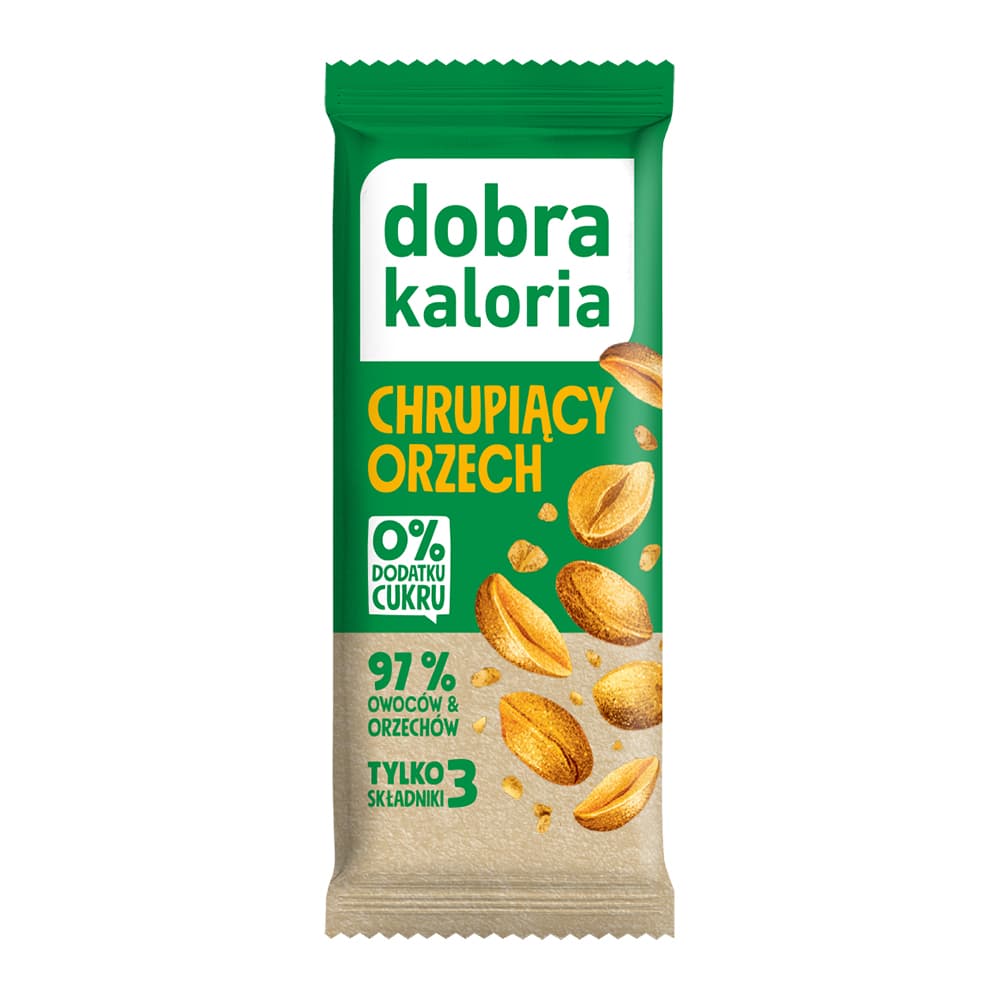 DOBRA KALORIA Baton chrupiacy orzech bez dodatku cukru. 82,57 zl/kg