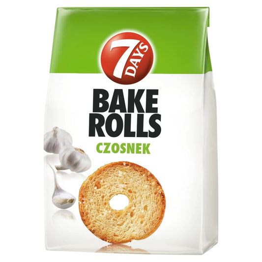 7 DAYS BAKE ROLLS Chrupki chlebowe czosnek. 43,27 zl/kg