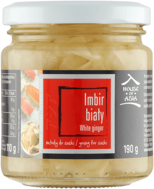 HOUSE OF ASIA Mlody imbir do sushi bialy. 52,58 zl/kg