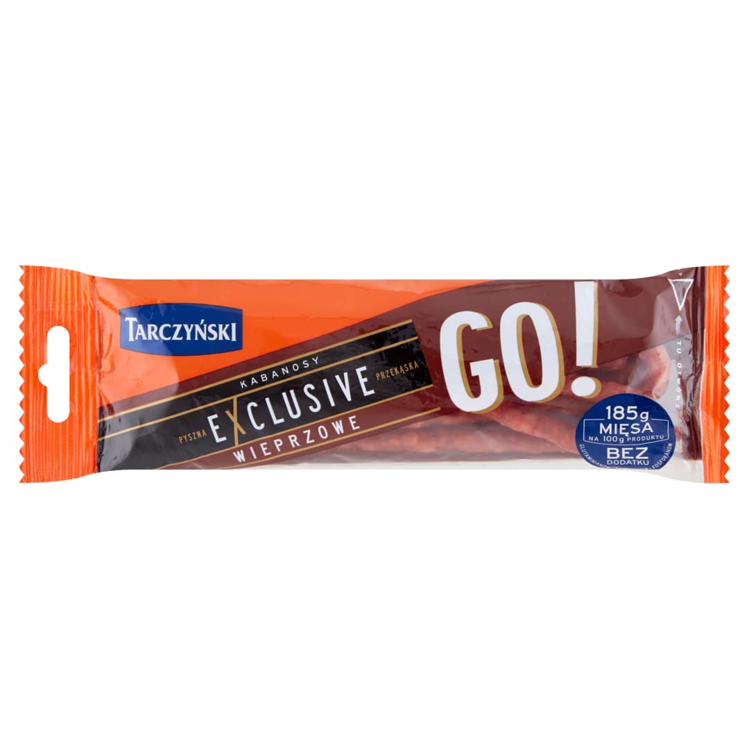 TARCZYNSKI EXCLUSIVE GO! Kabanosy wieprzowe bezglutenowe. 85,80 zl/kg