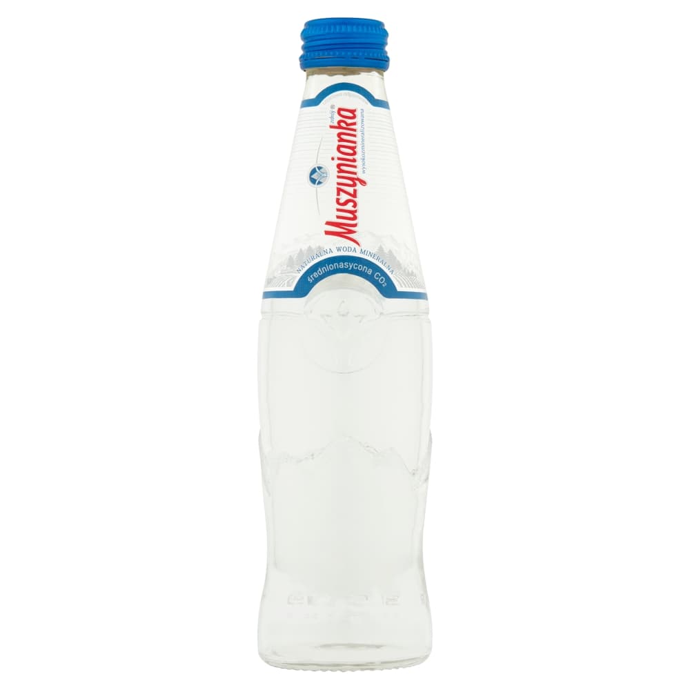 MUSZYNIANKA Woda mineralna gazowana (szklo). 12,63 zl/l