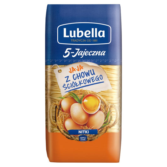 LUBELLA Makaron jajeczny 5 jaj nitki. 15,56 zl/kg