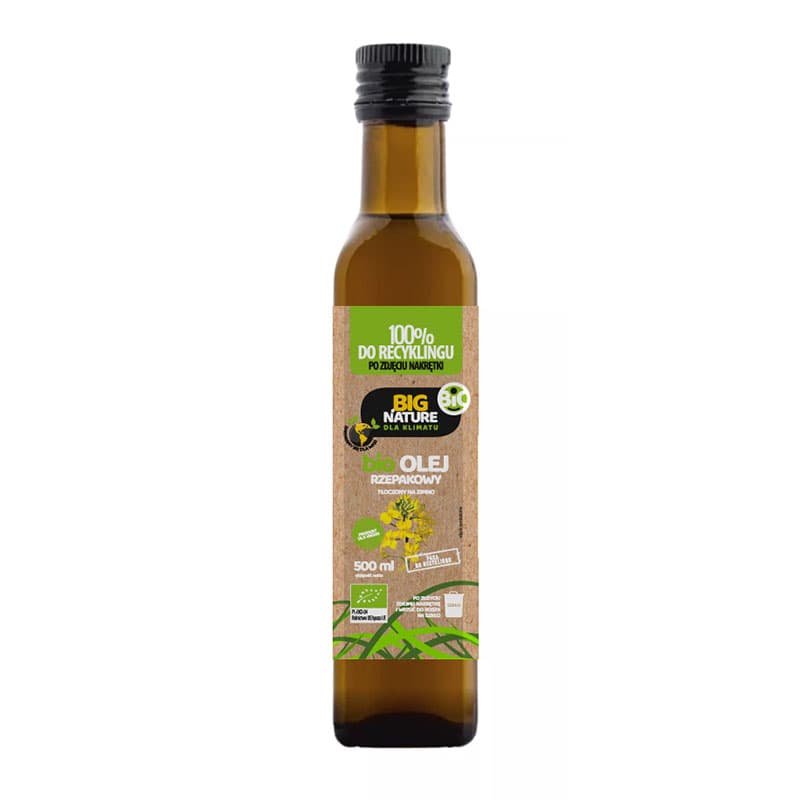 BIG NATURE Olej z rzepaku tloczony na zimno BIO. 24,98 zl/l